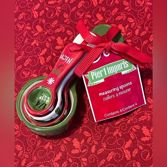 Pier 1 Imports Holiday Ceramic Measuring Spoon Set – Hand-Painted,  Early 2000s - Picture 5 of 5